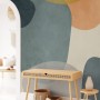 Abstract Geometric Shapes Paintbrush Art Wallpaper Mural