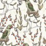 Parrot on Branches Wallpaper Mural