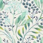 Green Leaf Branches with Berries Wallpaper Mural