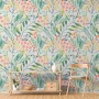 Watercolor Vintage Florals with Botanical Leaves Wallpaper Mural