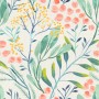 Watercolor Vintage Florals with Botanical Leaves Wallpaper Mural