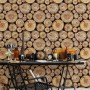 Stacked Wooden Stumps Wallpaper Mural