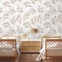 Watercolor Green Olive Leaves Pattern Wallpaper Mural