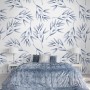 Watercolor Green Olive Leaves Pattern Wallpaper Mural