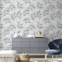 Watercolor Green Olive Leaves Pattern Wallpaper Mural