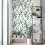 Watercolor Eucalyptus Leaf Pattern Wallpaper Mural