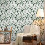 Watercolor Eucalyptus Leaf Pattern Wallpaper Mural