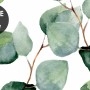 Watercolor Eucalyptus Leaf Pattern Wallpaper Mural