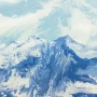 Acrylic Blue Mountain Landscape Wallpaper Mural