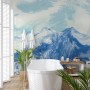 Acrylic Blue Mountain Landscape Wallpaper Mural