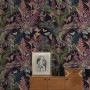 Tropical Birds on Branch with Butterflies Wallpaper Mural