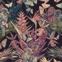 Tropical Birds on Branch with Butterflies Wallpaper Mural