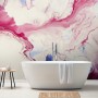 Pink Blue Marble Style Brush Wallpaper Mural
