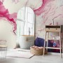 Pink Blue Marble Style Brush Wallpaper Mural