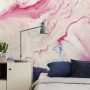 Pink Blue Marble Style Brush Wallpaper Mural