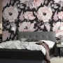 Kids Nursery Floral Pink Rose Pattern Wallpaper Mural