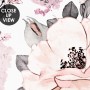 Kids Nursery Floral Pink Rose Pattern Wallpaper Mural