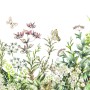 Wild Floral and Green Fresh Leaves Wallpaper Mural