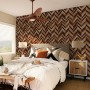 Geometric Chevron Shape Wood Effect Wallpaper Mural