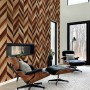 Geometric Chevron Shape Wood Effect Wallpaper Mural