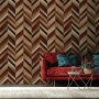 Geometric Chevron Shape Wood Effect Wallpaper Mural