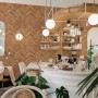 Herringbone Wood Texture Effect Wallpaper Mural