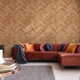 Herringbone Wood Texture Effect Wallpaper Mural