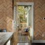 Herringbone Wood Texture Effect Wallpaper Mural