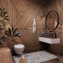 Geometric Wood Texture Effect Wallpaper Mural