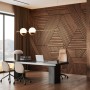 Geometric Wood Texture Effect Wallpaper Mural