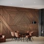 Geometric Wood Texture Effect Wallpaper Mural