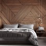 Geometric Wood Texture Effect Wallpaper Mural