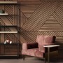 Geometric Wood Texture Effect Wallpaper Mural