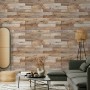 Reclaimed Wood Panel Look Wallpaper Mural