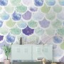 Colorful Mermaid Pattern Wallpaper Mural