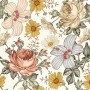 Kids Peony and Daisy Floral Wallpaper Mural