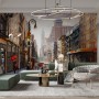 Oil Paintinging Style Street View of New York City Landscape Wallpaper Mural