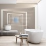 3D Look Illustrational Abstract White Corridor Wallpaper Mural