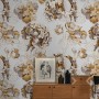 Whitish Floral Wallpaper Mural