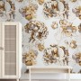 Whitish Floral Wallpaper Mural