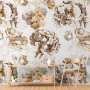 Whitish Floral Wallpaper Mural