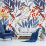Twigs and Leaves Wallpaper Mural