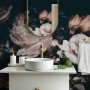 Dark Floral Peony Bouquet Wallpaper Mural