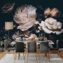 Dark Floral Peony Bouquet Wallpaper Mural