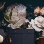 Dark Floral Peony Bouquet Wallpaper Mural