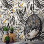 Watercolor Palm Leaf Pattern Wallpaper Mural