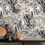 Watercolor Palm Leaf Pattern Wallpaper Mural