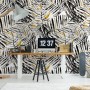 Watercolor Palm Leaf Pattern Wallpaper Mural