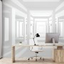 3D Look Abstract Architecture White Corridor Wallpaper Mural