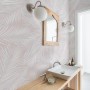 Soft Pink Palm Leaf Tropical Leaves Wallpaper Mural